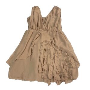 ❤️ H&M Beige Ruffle Dress